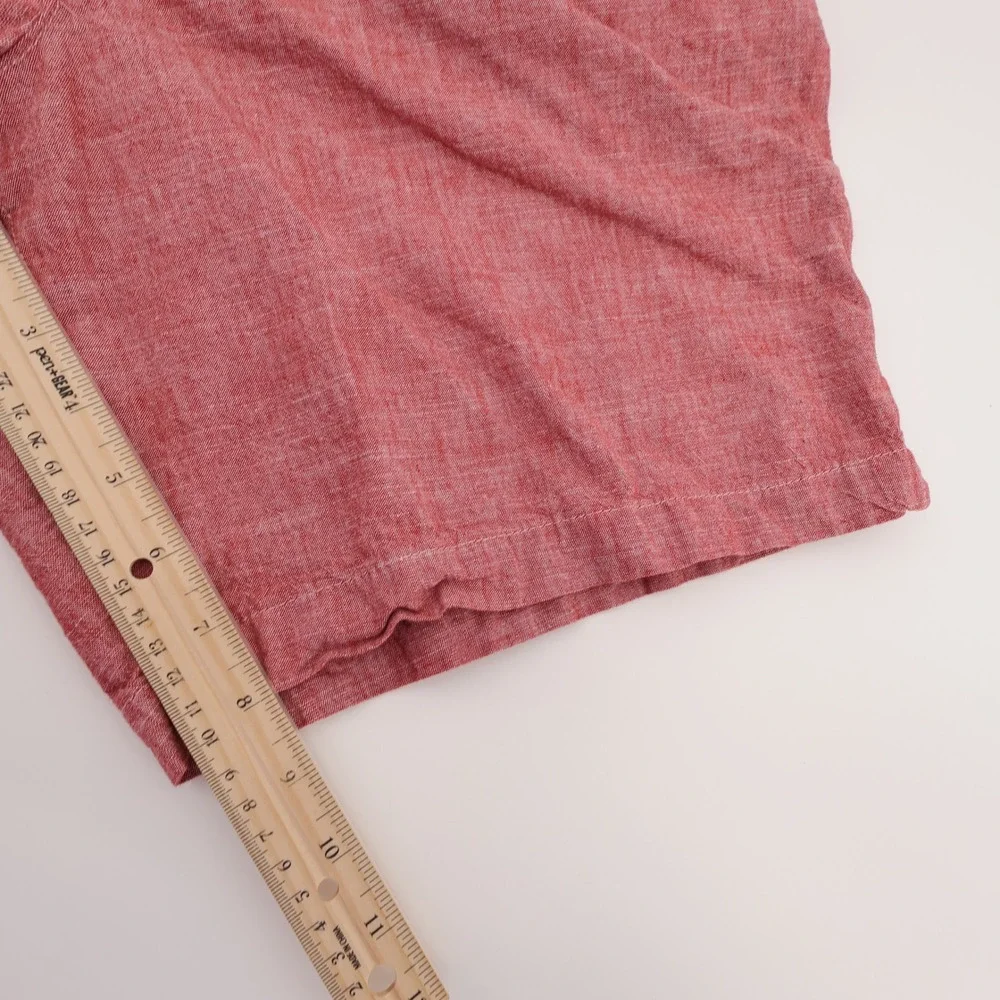 NEW Banana Republic Tailored Slim Fit Drawstring Shorts Red Mens 36 Inseam 8